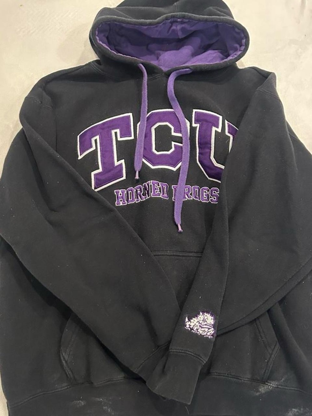 TC Black and Purple TCU Pullover Hoodie - Women's